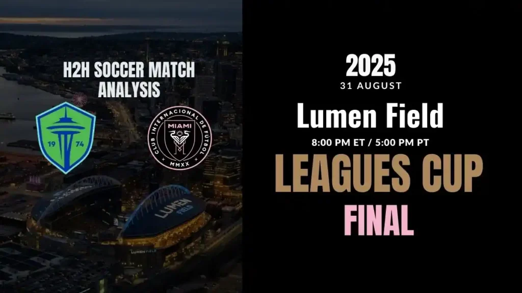 Seattle Sounders vs Inter Miami Leagues Cup 2025 final H2H Soccer match Analysis