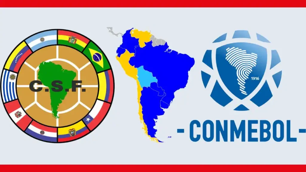 FIFA Men's Soccer CONMEBOL Map - South America Soccer Teams