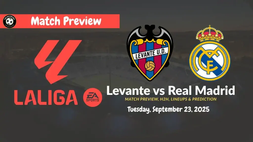 Levante vs Real Madrid La Liga Team News, Form & Prediction