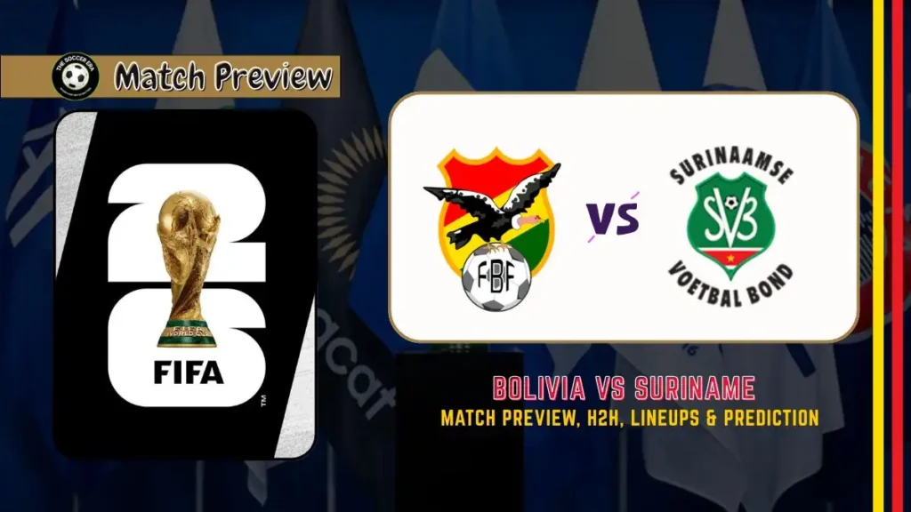 Bolivia vs Suriname Preview: Prediction, Team News & Lineups