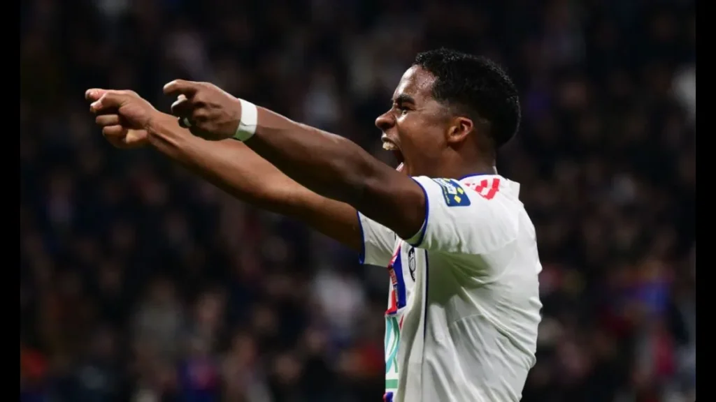 Endrick Ligue 1 club Lyon, on loan from La Liga club Real Madrid